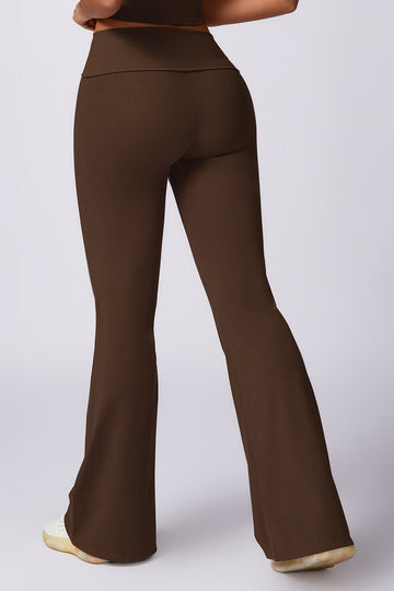 Legging Flare de Cintura Alta - Estilo e Conforto Marrom Zafire