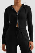 Blusa Fashion com Zíper Duplo Preto Zafire