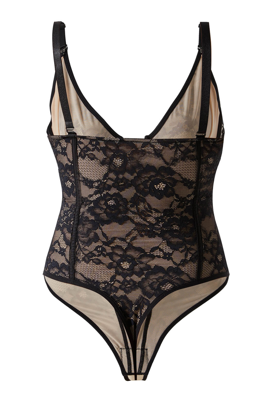 Body de Renda com Decote V – Sensualidade e Sofisticação Preto Zafire