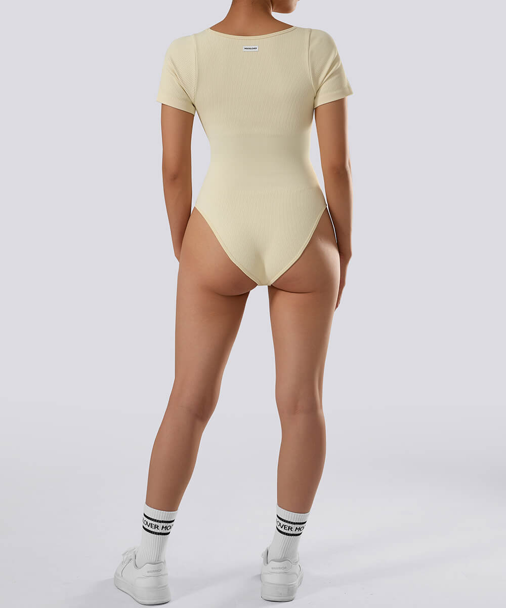Body Modelador com Mangas Curtas – Controle e Conforto Nude Zafire