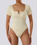Body Modelador com Mangas Curtas – Controle e Conforto Nude Zafire