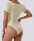 Body Modelador com Mangas Curtas – Controle e Conforto Nude Zafire