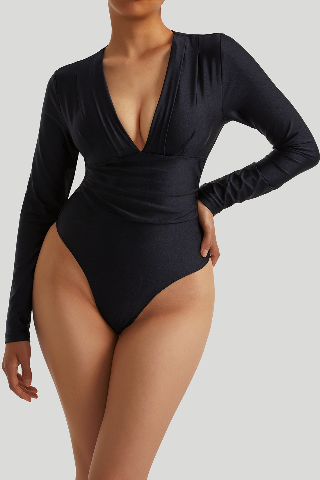 Body com Compressão e Cinta Modeladora Preto Zafire