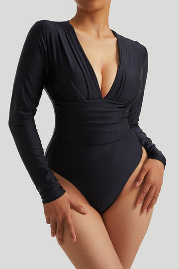 Body com Compressão e Cinta Modeladora Preto Zafire