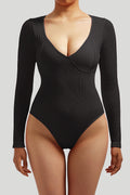Body com Decote V Preto Zafire