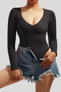 Body com Decote V Preto Zafire