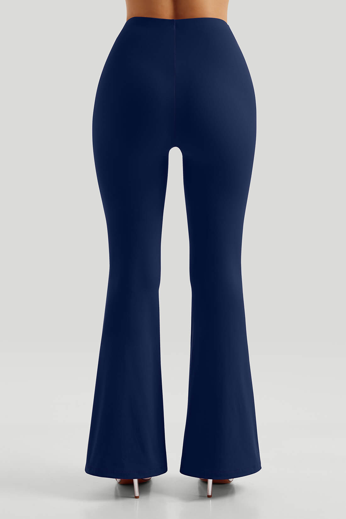 Calça Flare de Cintura Alta - Elegância e Modelagem Justa Azul Zafire