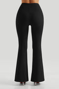 Calça Flare de Cintura Alta - Elegância e Modelagem Justa Preto Zafire