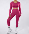 Conjunto Blusa Costas Abertas e Legging com Bolso Lateral Rosa Zafire