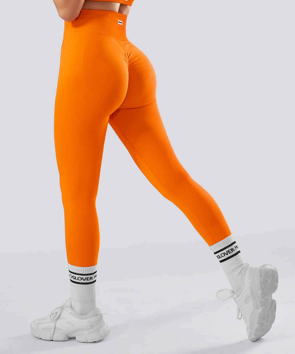 Legging Cintura V Modeladora - Conforto e Estilo Perfeito Laranja Zafire