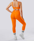 Legging Cintura V Modeladora - Conforto e Estilo Perfeito Laranja Zafire