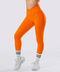 Legging Cintura V Modeladora - Conforto e Estilo Perfeito Laranja Zafire