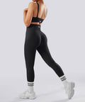 Legging Cintura V Modeladora - Conforto e Estilo Perfeito Preto Zafire