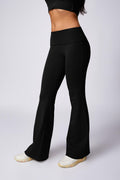 Legging Flare de Cintura Alta - Estilo e Conforto Preto Zafire