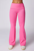 Legging Flare de Cintura Alta - Estilo e Conforto Rosa Zafire