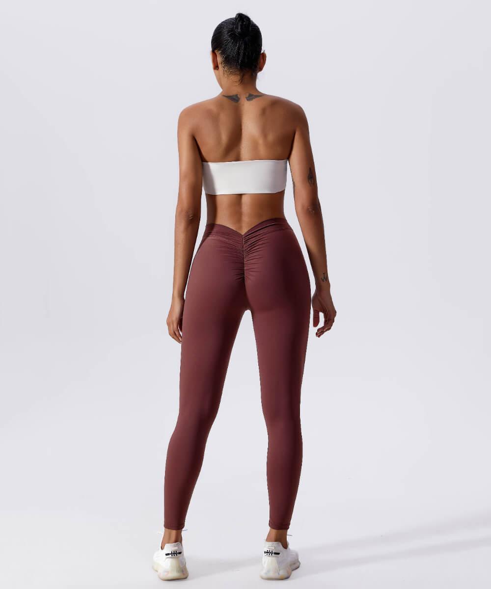 Legging Modeladora com V nas Costas Vermelho Zafire