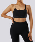 Sutiã com Alças Múltiplas – Estilo e Suporte com Costas Abertas Preto Zafire