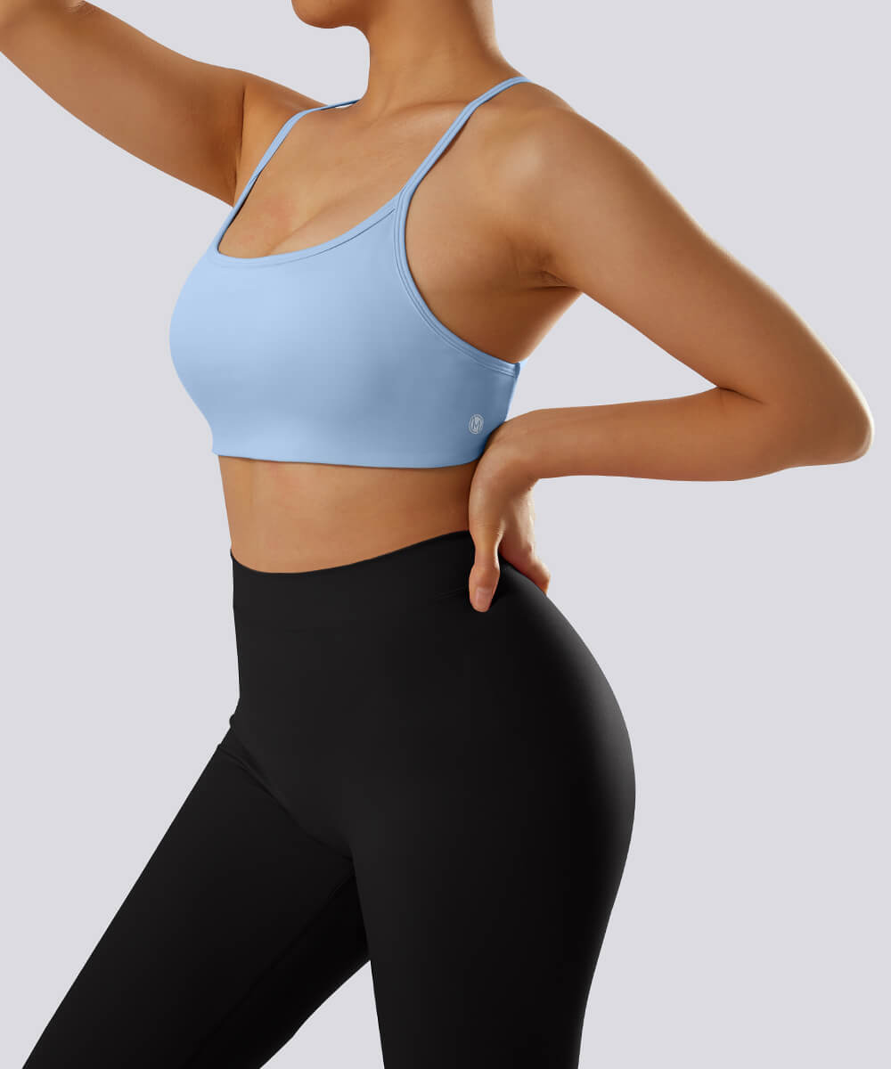 Sutia com Alcas Multiplas – Estilo e Suporte com Costas Abertas Azul Claro Zafire