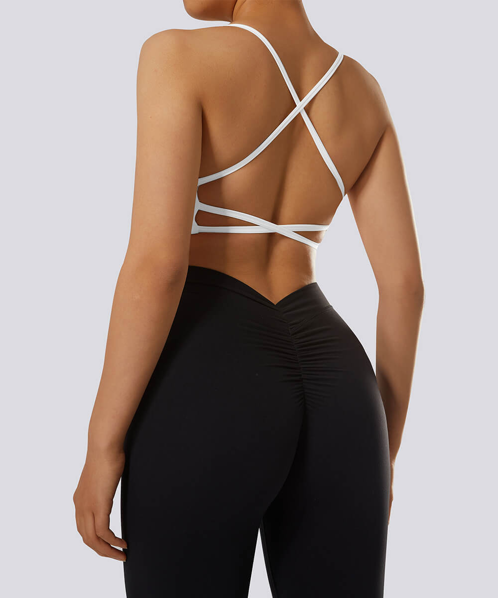 Sutia com Alcas Multiplas – Estilo e Suporte com Costas Abertas Branco Zafire