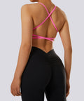 Sutia com Alcas Multiplas – Estilo e Suporte com Costas Abertas Rosa Zafire