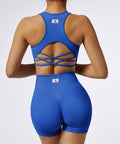 Top Esportivo com Alças Múltiplas – Suporte e Conforto Azul Zafire