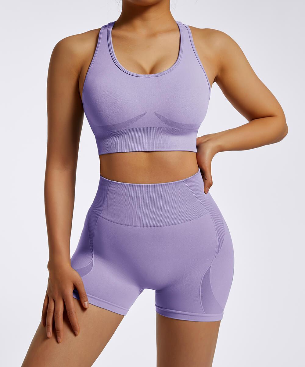 Top Esportivo com Alças Múltiplas – Suporte e Conforto Lilás Zafire