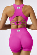 Top Esportivo com Alças Múltiplas – Suporte e Conforto Rosa Zafire