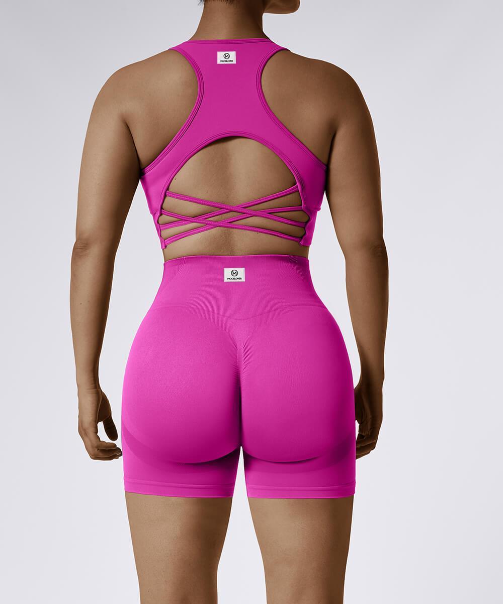 Top Esportivo com Alças Múltiplas – Suporte e Conforto Rosa Zafire