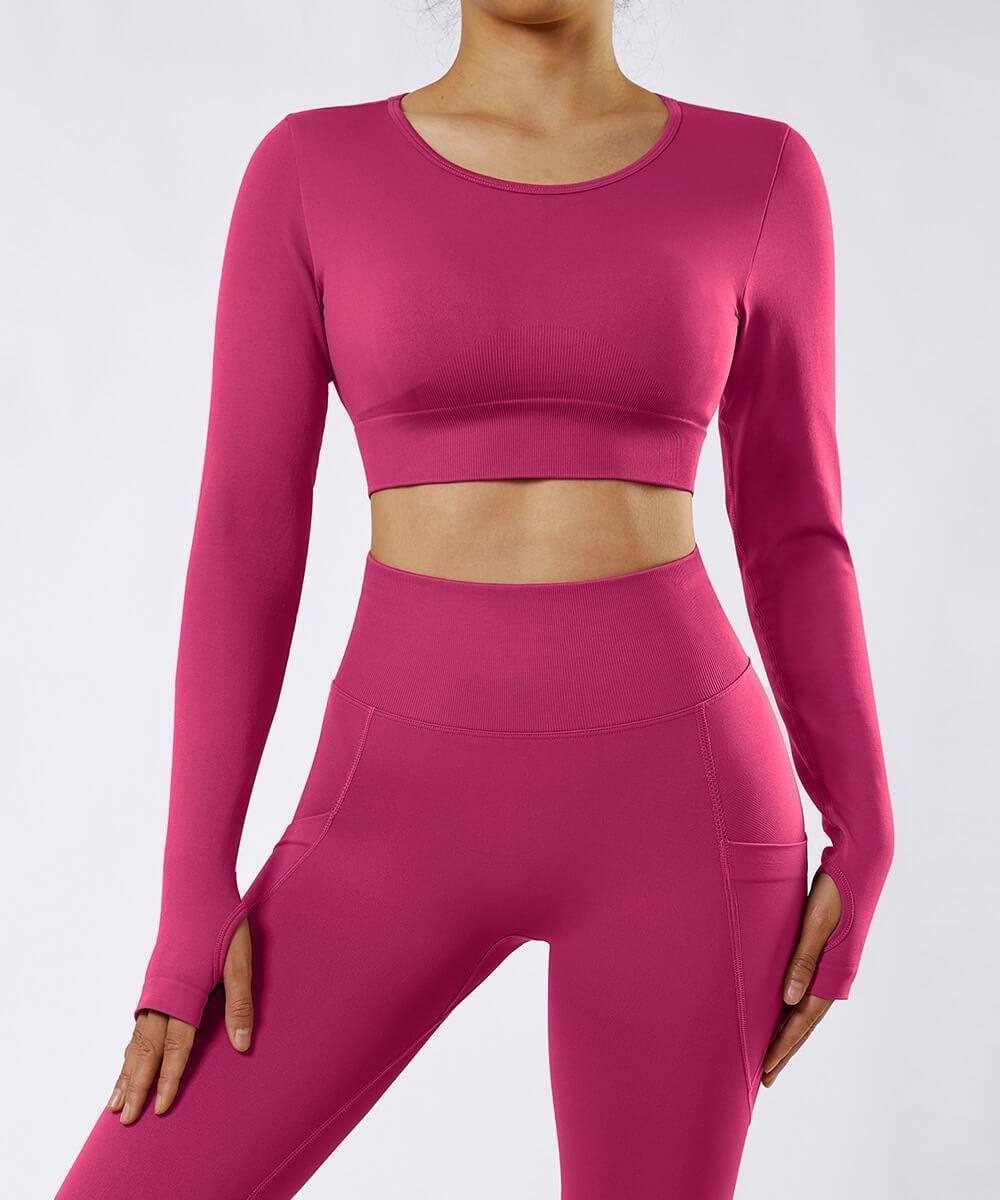 Top com Mangas Longas e Costas Abertas – Estilo e Elegância Rosa Zafire