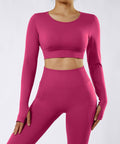 Top com Mangas Longas e Costas Abertas – Estilo e Elegância Rosa Zafire