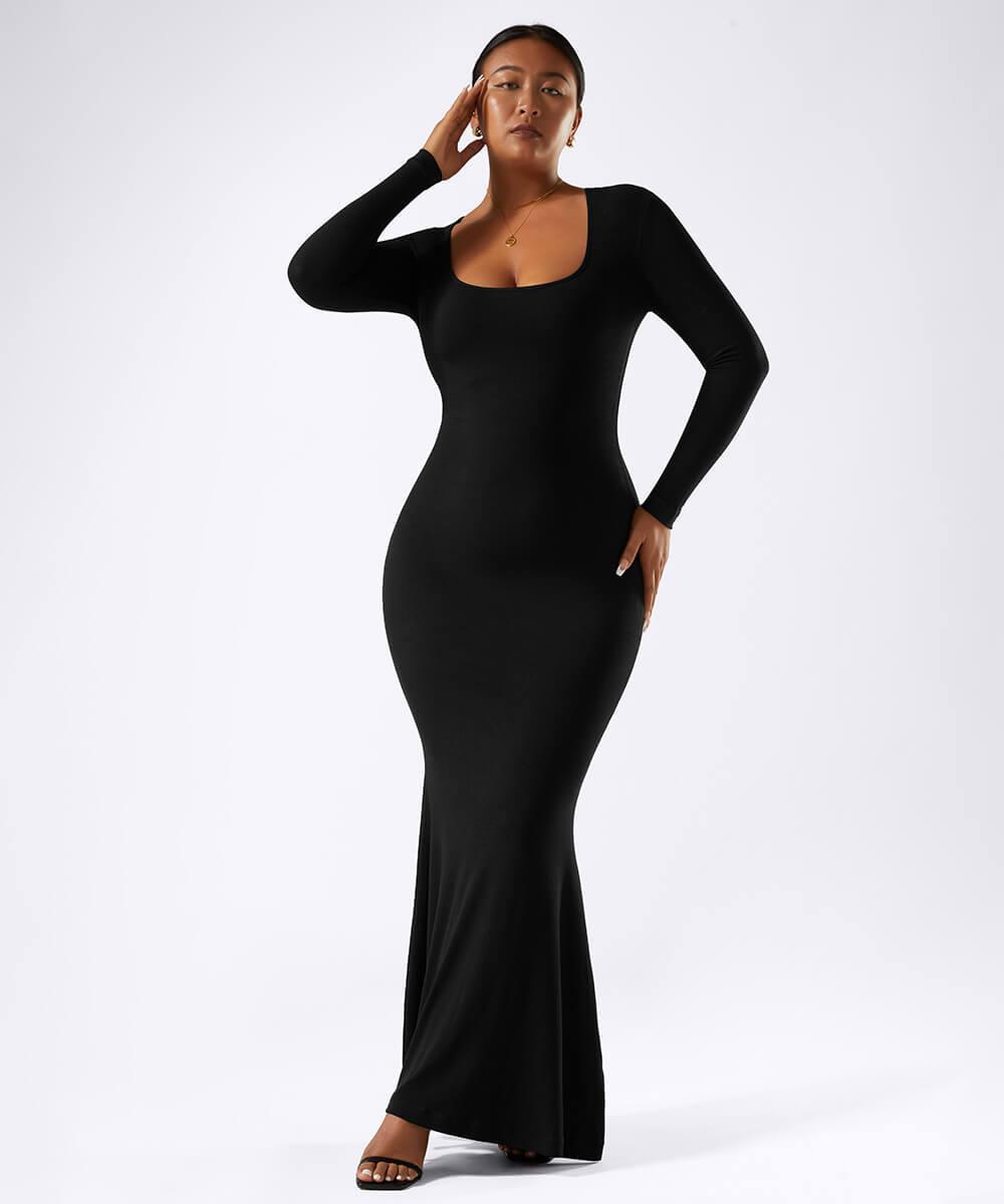 Vestido Longo com Manga Longa – Elegância em Cada Detalhe Preto Zafire