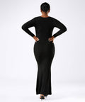Vestido Longo com Manga Longa – Elegância em Cada Detalhe Preto Zafire
