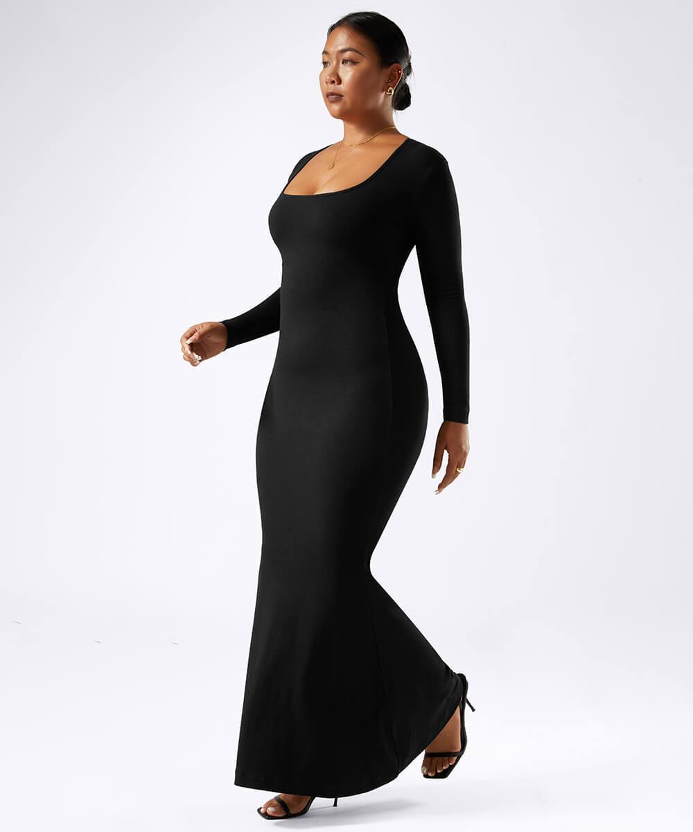 Vestido Longo com Manga Longa – Elegância em Cada Detalhe Preto Zafire