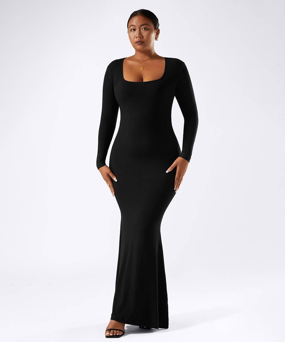 Vestido Longo com Manga Longa – Elegância em Cada Detalhe Preto Zafire